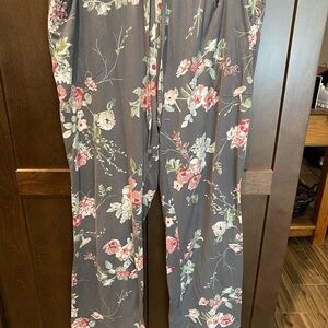Flora floral Gray lounge pajama pants